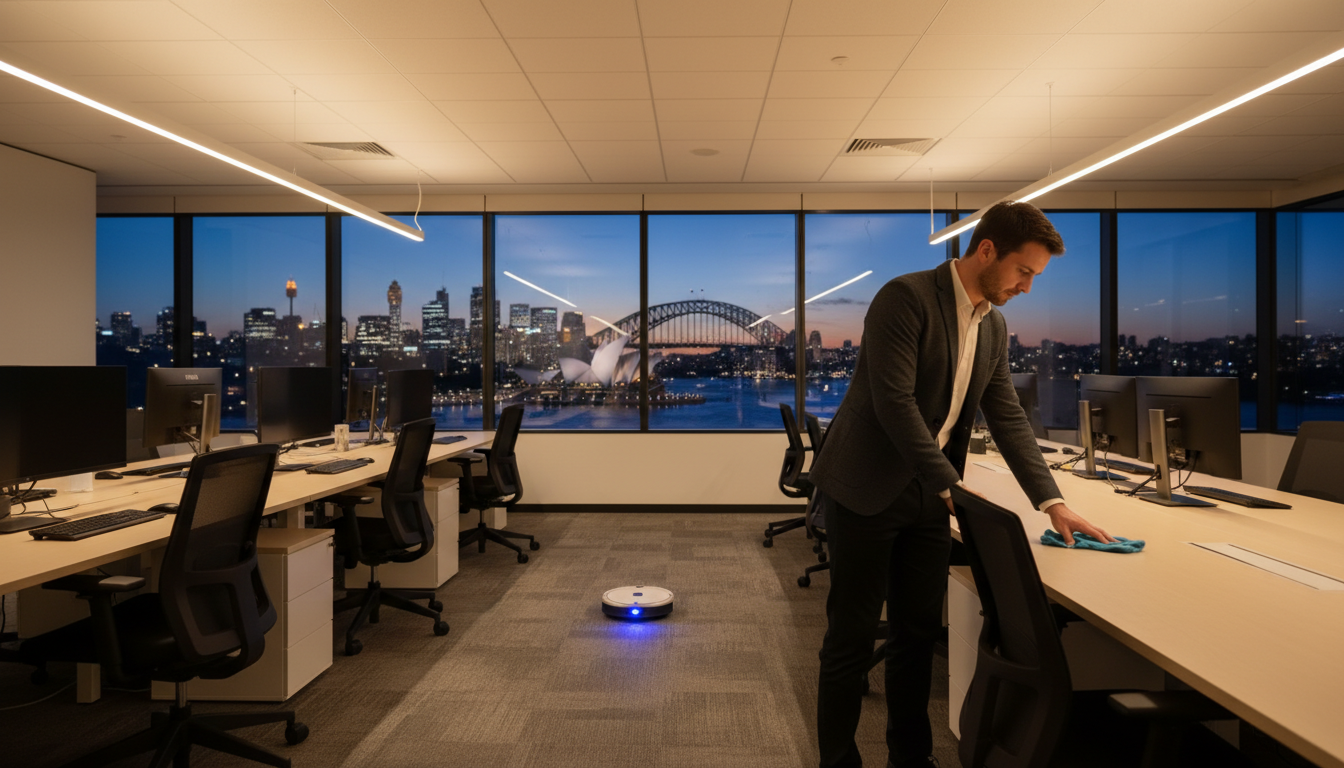 What tasks are included in weekly office cleaning?