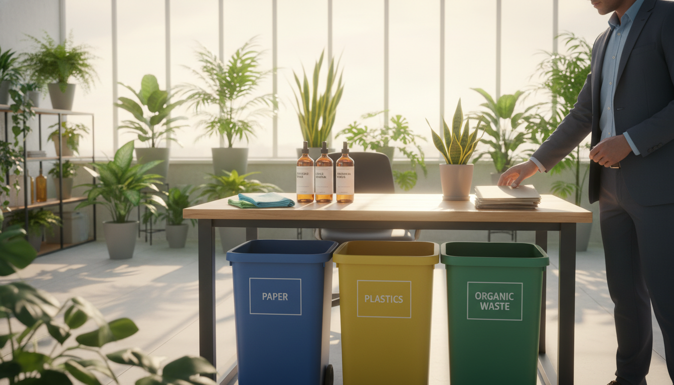 How much do commercial cleaning supplies cost per month for a small office?