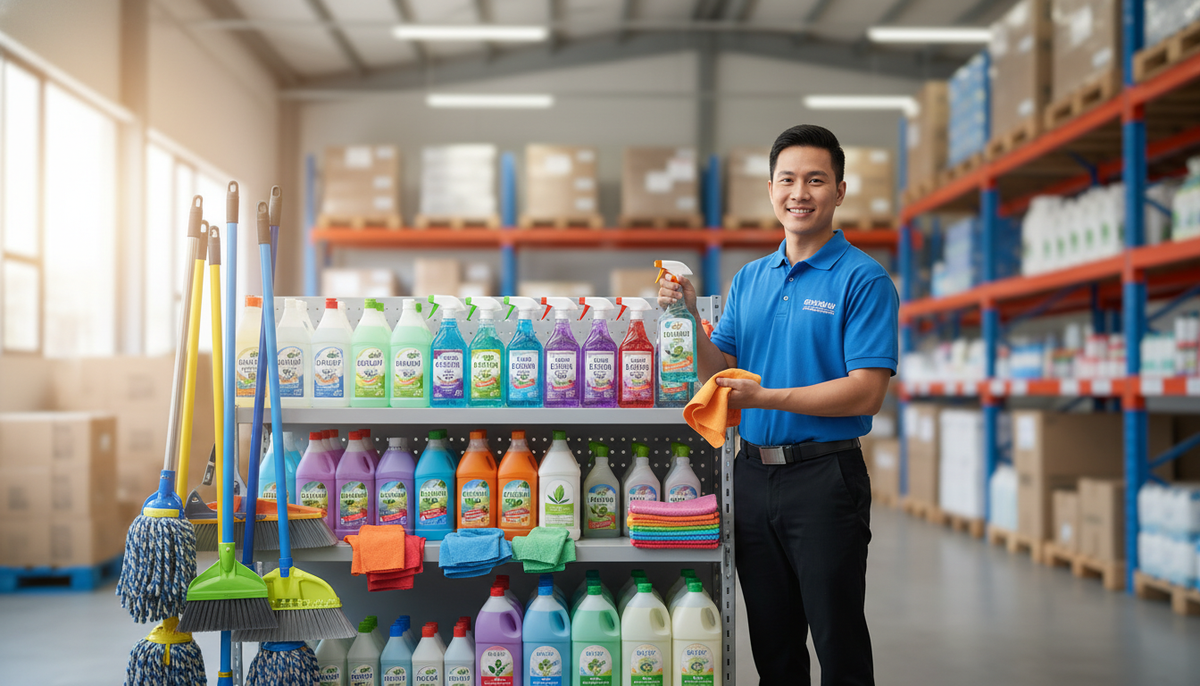 What are popular brands of cleaning products sold in my area?