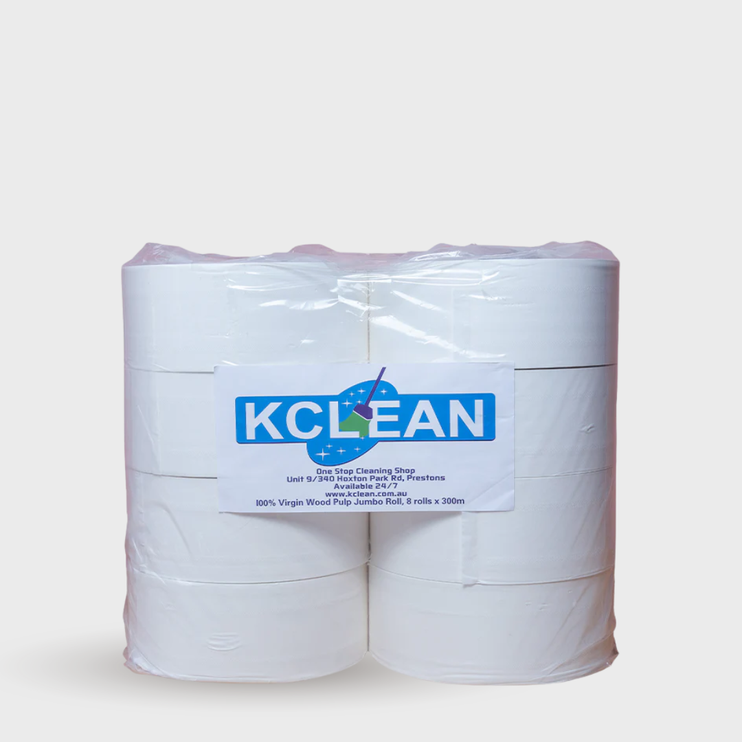 Kclean Jumbo Toilet Papers Pack of 8 300M 2Ply