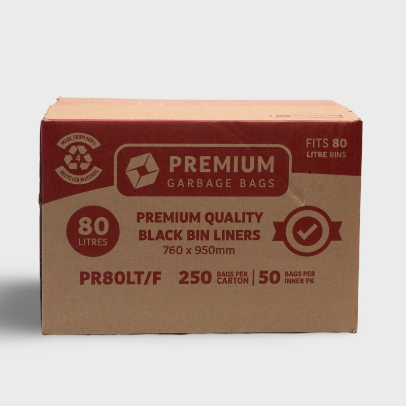 Premium Garbage Bags | Premium Quality Black Bin Liners 80L