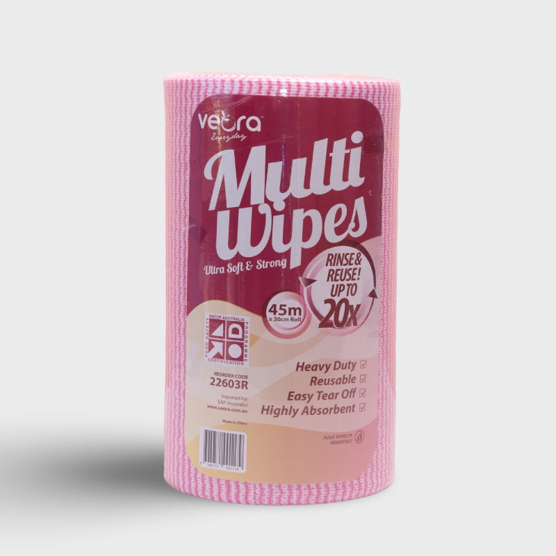 VEORA Everyday Multi Wipes Ultra Soft & Strong Red