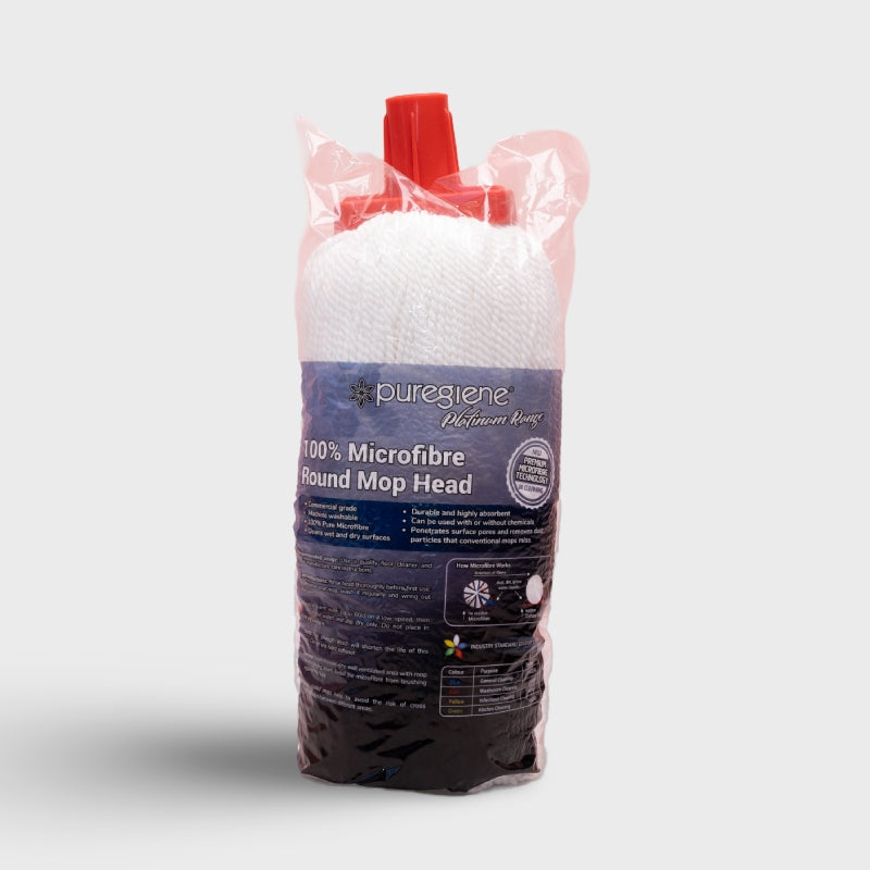 Puregiene® Round Microfibre Mop Red 350g Each