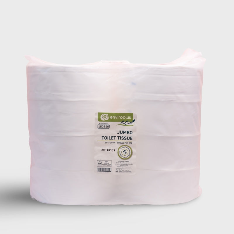 Enviroplus Jumbo Toilet Roles 8x rolls per bag