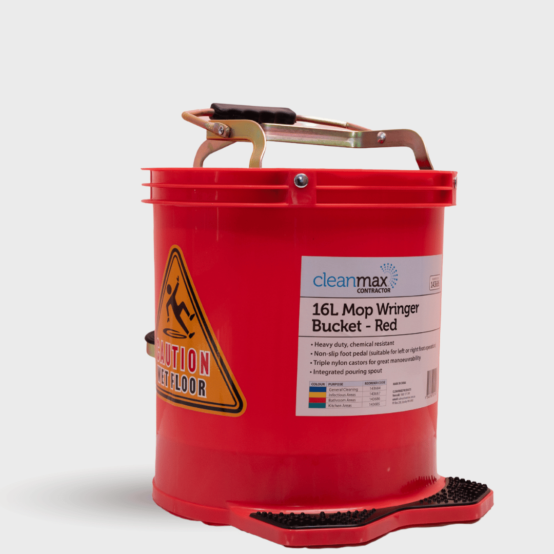 MOP WRINGER BUCKET RED/YELLOW/GREEN  16L