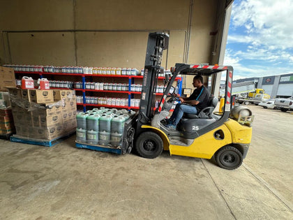 Cleaned and degreased loading dock and forklift lanes at a Sydney warehouse